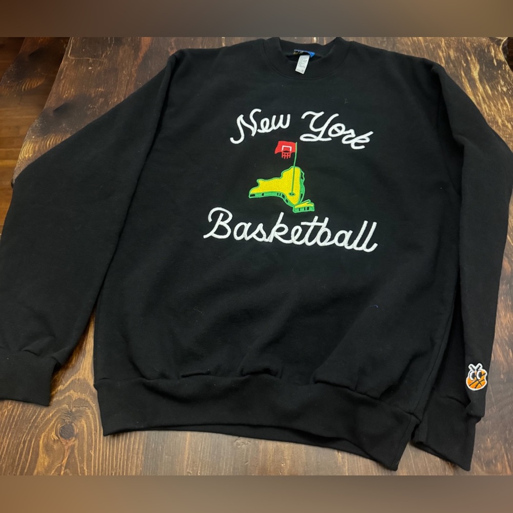 Cookies Hoops Black Splash New York Basketball Crewneck